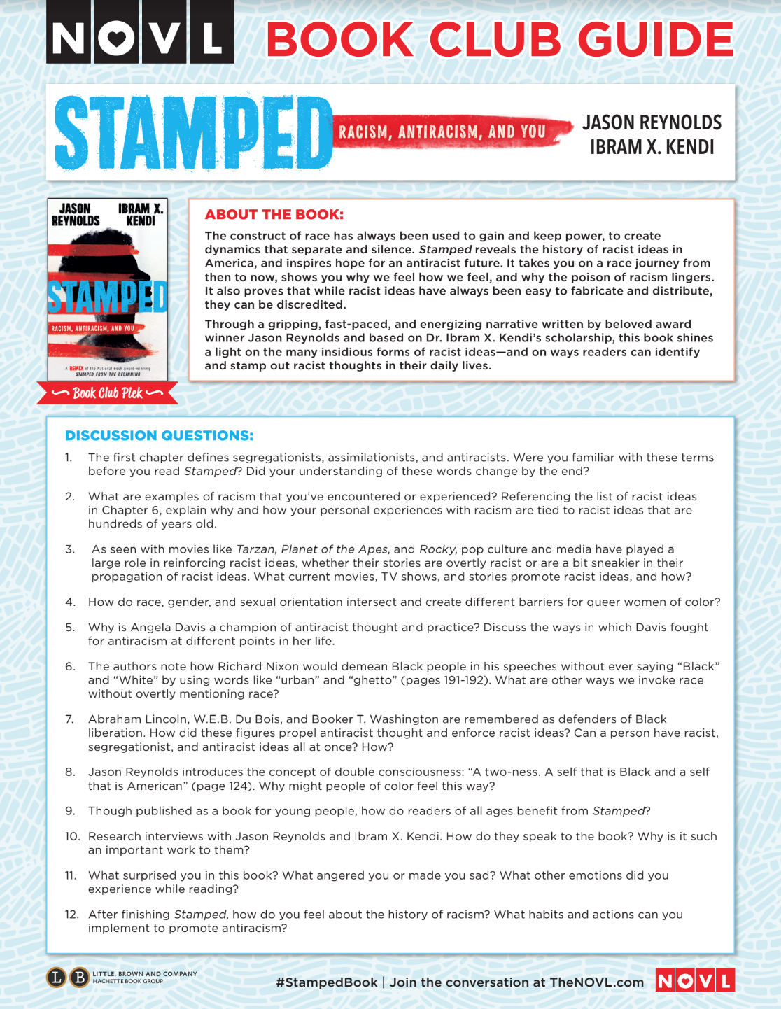 NOVL - Book Club Guide - 'Stamped' by Jason Reynolds and Ibram X. Kendi